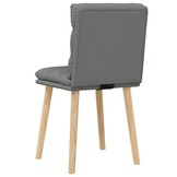 vidaXL Eetkamerstoelen 2 st stof donkergrijs