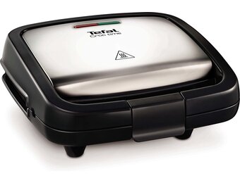 Tefal Croc Time SM193D - Tosti-apparaat - Anti-aanbaklaag - Veilig in gebruik - Compact Design - 700W - RVS