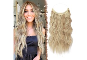 FESHFEN Secret Wire Haarverlenging Krullend Blond - 49% Korting!