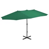 VidaXL Parasol Aluminium Paal 460x270cm Groen - 65% Korting!