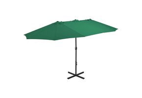 VidaXL Parasol Aluminium Paal 460x270cm Groen - 65% Korting!