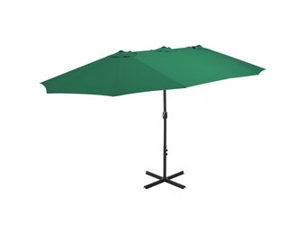 VidaXL Parasol Aluminium Paal 460x270cm Groen - 65% Korting!