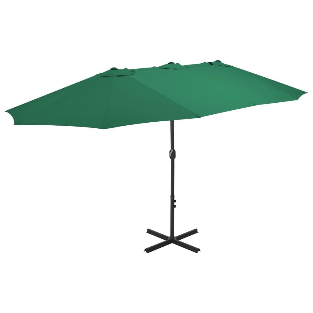 VidaXL Parasol Aluminium Paal 460x270cm Groen - 65% Korting!