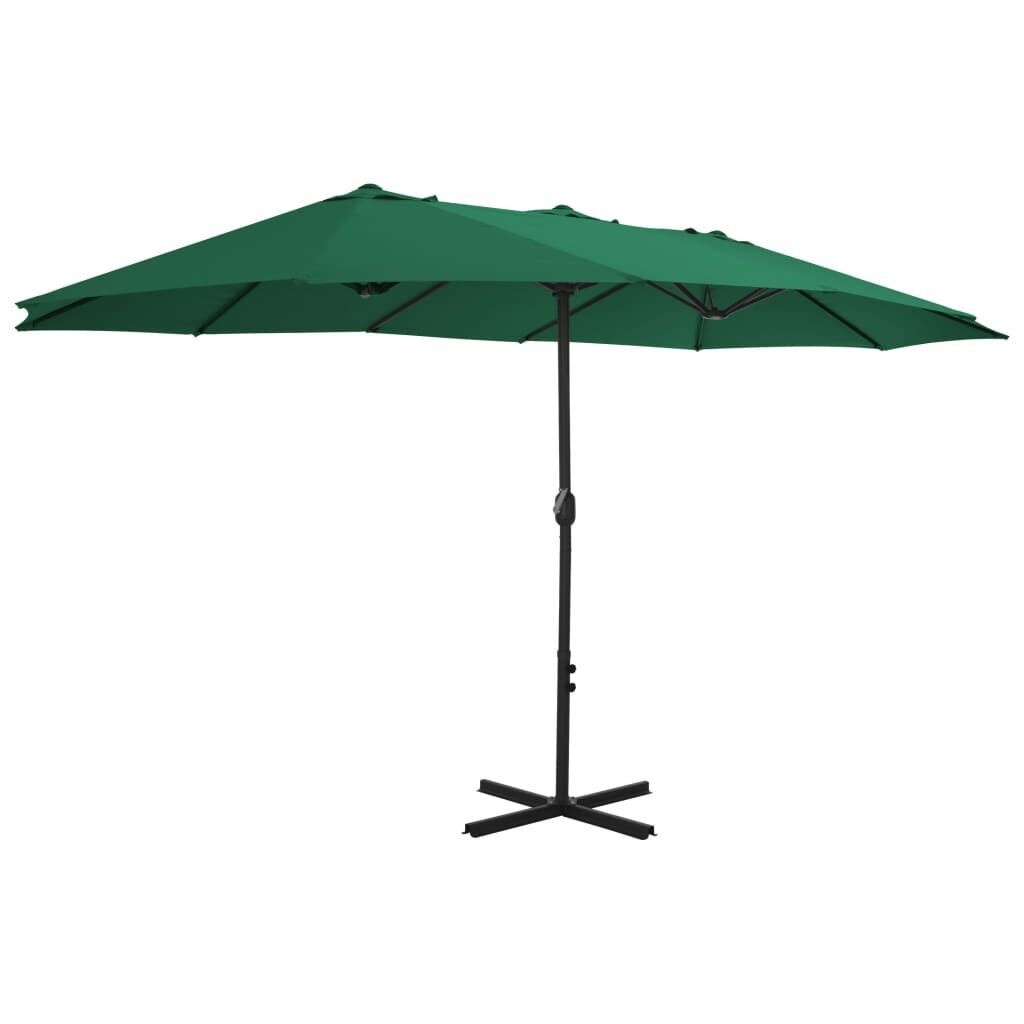 VidaXL Parasol Aluminium Paal 460x270cm Groen - 65% Korting!