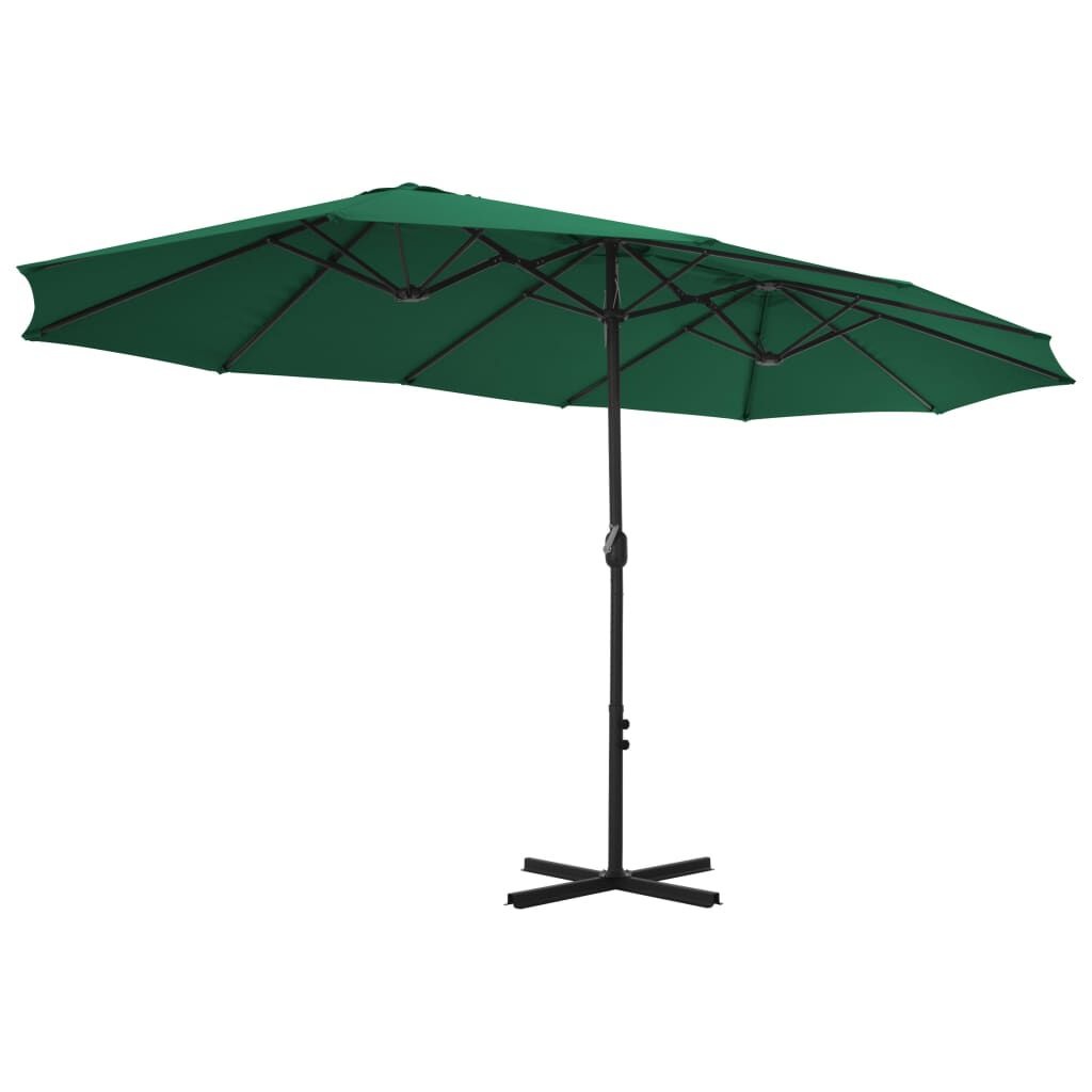 VidaXL Parasol Aluminium Paal 460x270cm Groen - 65% Korting!