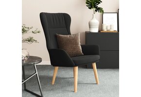 vidaXL Relaxstoel Stof Zwart - 62% Korting