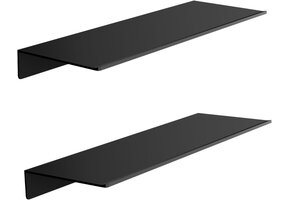 Set van 2 Zwarte Metalen Wandplanken (40cm) - 49% Korting