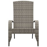 vidaXL Tuinstoel Adirondack Poly Rattan Grijs - Nu 67% Korting!