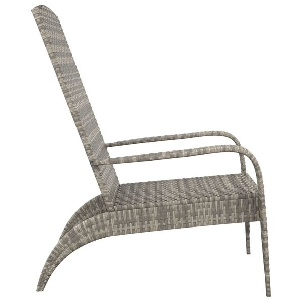 vidaXL Tuinstoel Adirondack Poly Rattan Grijs - Nu 67% Korting!