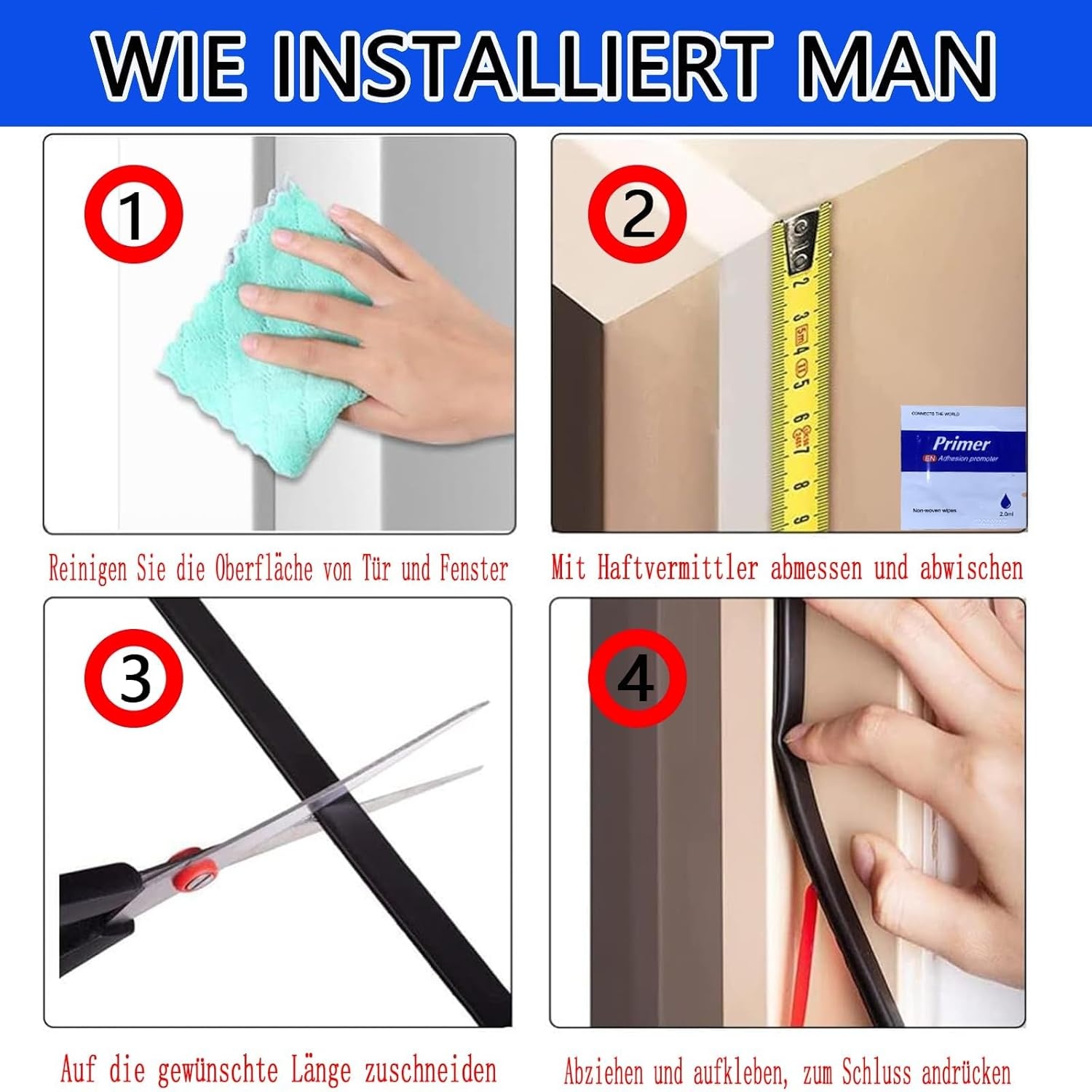 Zelfklevende Deur/Raam AfDichting Tape 37% Korting