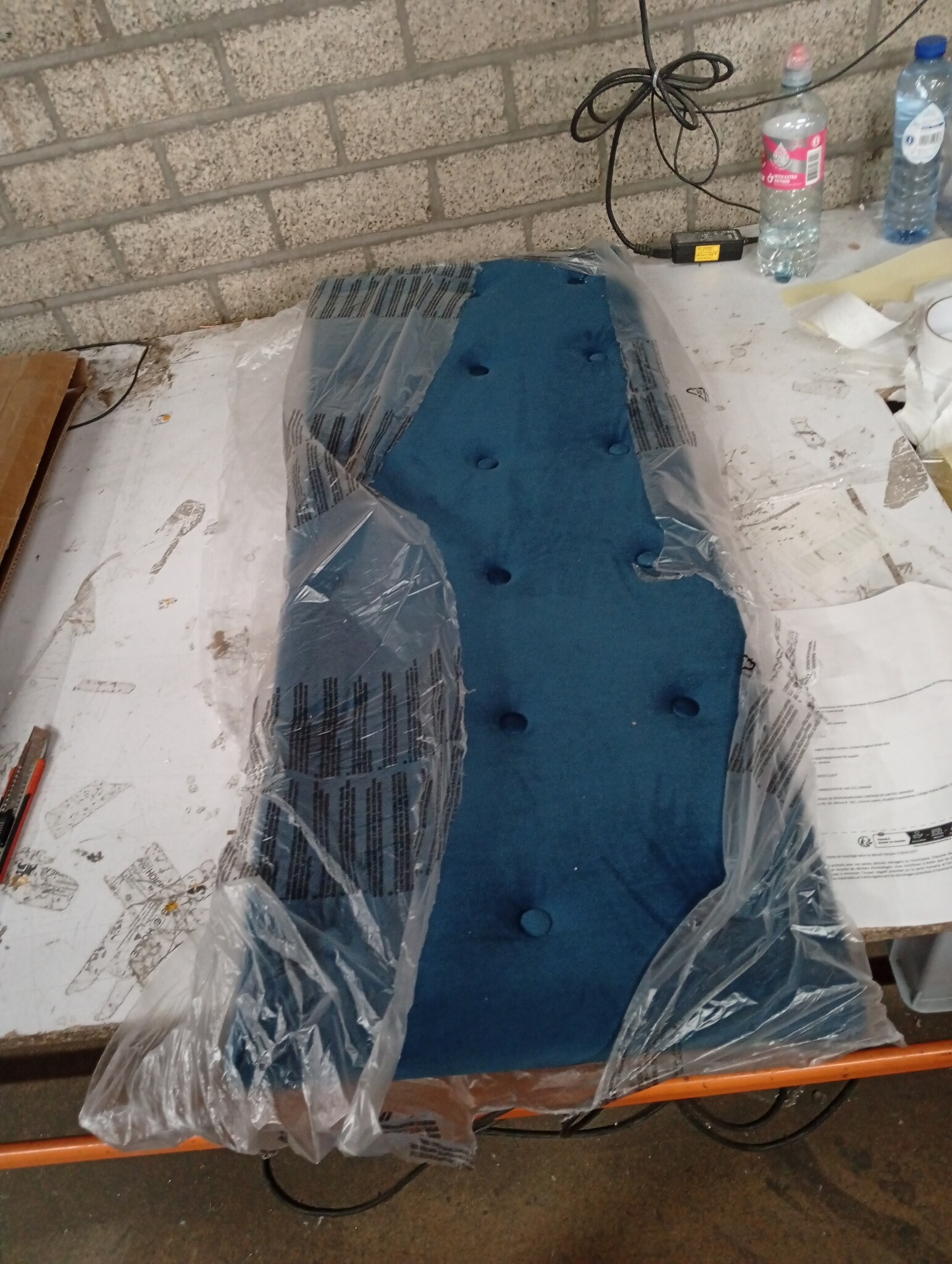 vidaXL Hoofdbord 100x5x78/88cm, Donkerblauw Fluweel - 73% Korting!