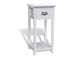 vidaXL Nachtkastje Lade Wit - 60% Korting