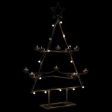 vidaXL Kerstboom Decoratie Metaal Zwart (75 cm) - 65% Korting!