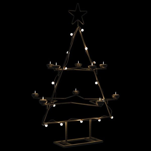 vidaXL Kerstboom Decoratie Metaal Zwart (75 cm) - 65% Korting!