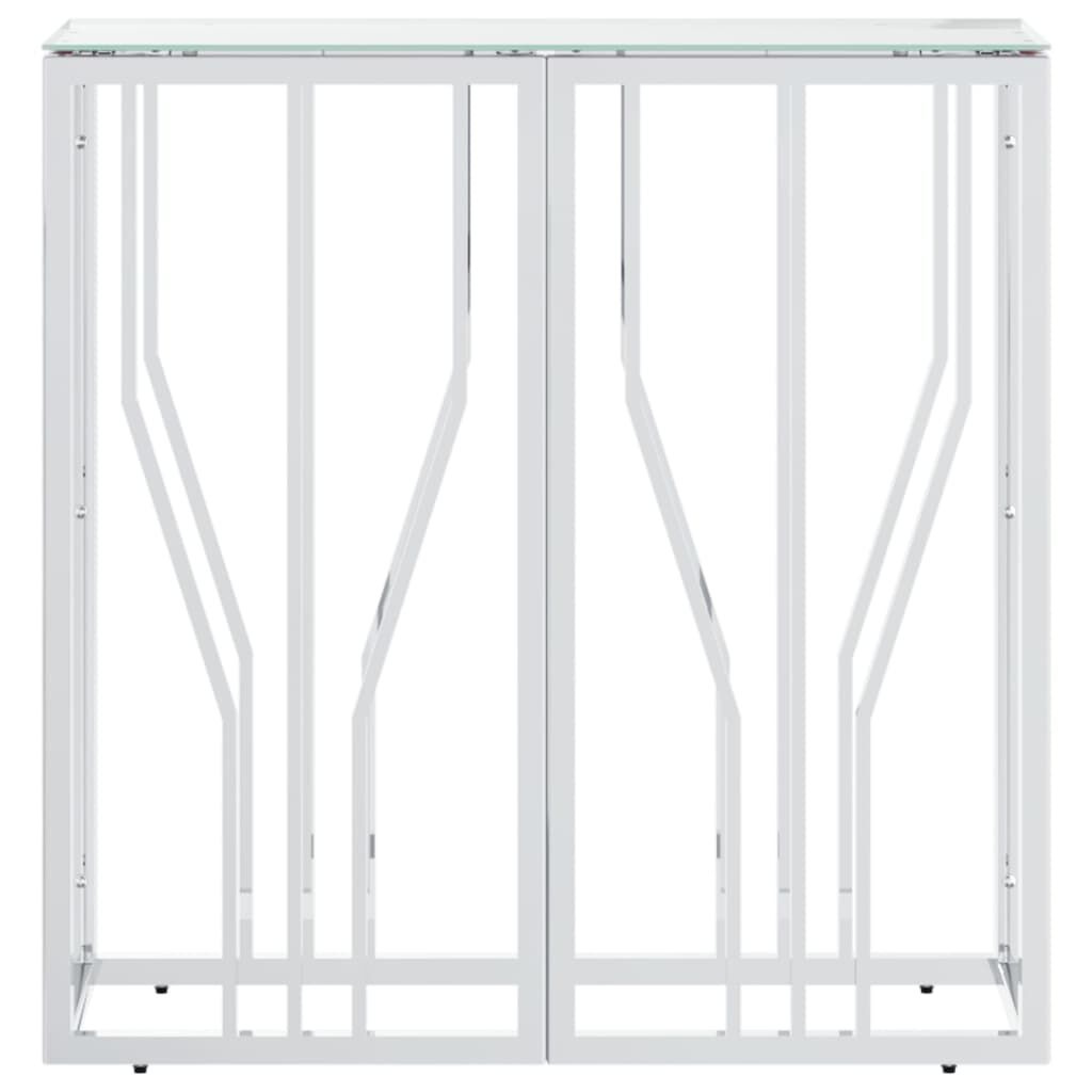 vidaXL Wandtafel - Roestvrij Staal & Glas - 70x30x70cm - 37% Korting