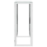 vidaXL Wandtafel - Roestvrij Staal & Glas - 70x30x70cm - 37% Korting