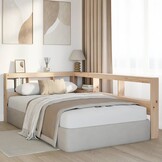 vidaXL Boekenkast Hoofdeinde L-vormig 120cm Massief Grenen - 65% Korting