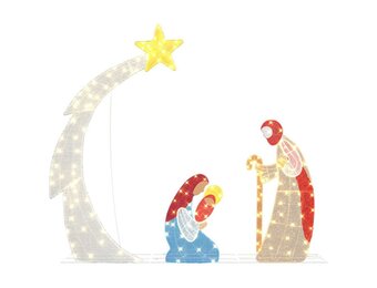 vidaXL Kerststal Scene Warmwit (76% korting) - 149x32x127.5 cm