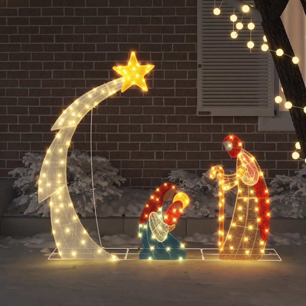 vidaXL Kerststal Scene Warmwit (76% korting) - 149x32x127.5 cm