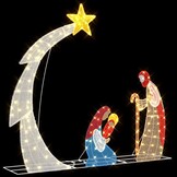 vidaXL Kerststal Scene Warmwit (76% korting) - 149x32x127.5 cm