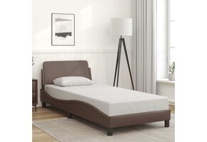 vidaXL Bedframe 'Dover' Kunstleer Bruin 80x200 cm - 55% Korting!