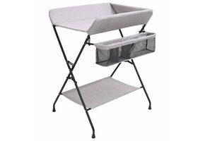 vidaXL Verschoontafel ijzer lichtgrijs - 47% Korting!