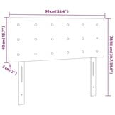 vidaXL Hoofdbord Kunstleer Wit 90x5x78/88 cm - 56% Korting!