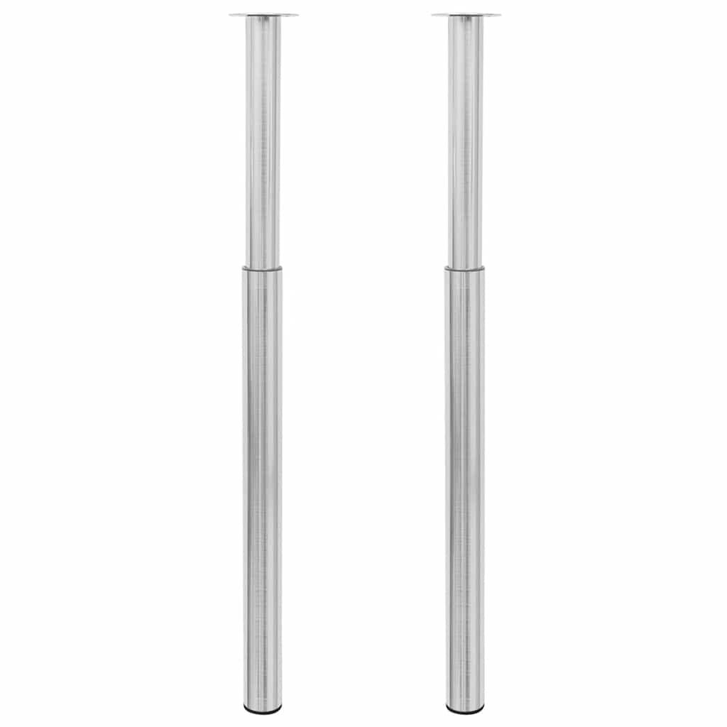 Tafelpoten Geborsteld Nikkel 710-1100mm (2 st) - 64% Korting!