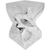 vidaXL Aluminium Kruk/Bijzettafel - Zilver | 57% Korting!