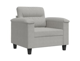 vidaXL Driezitsbank 180cm Microvezel Donkergrijs | 41% Korting!