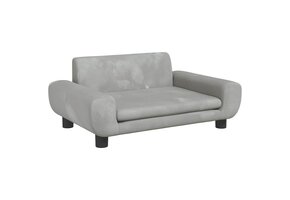 VidaXL Kinderbank Fluweel Lichtgrijs - 74% Korting!