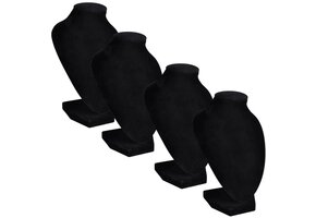 4x VidaXL Sieradenhouder Ketting 9x8.5x15cm Zwart - 62% Korting!