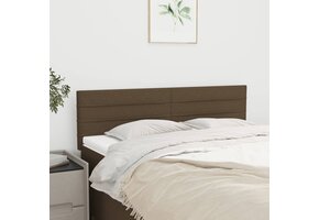 vidaXL Hoofdborden 2 st. - 35% Korting - Donkerbruin Stof