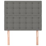 vidaXL Hoofdborden 2 st 100x5x78/88 cm stof donkergrijs