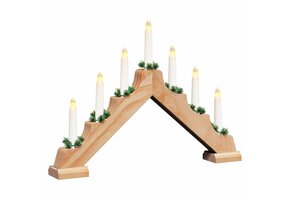 vidaXL Kerst Kaars Brug Bruin 39.5cm - 35% Korting!