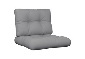 VidaXL Palletkussens 2 stuks stof grijs - 35% korting!