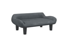 vidaXL Kinderbank Donkergrijs Fluweel - 35% Korting!