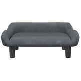 vidaXL Kinderbank 70x40x24 cm fluweel donkergrijs