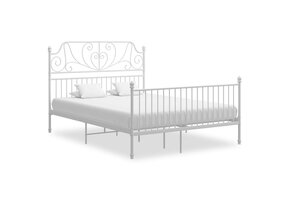 vidaXL Bedframe Metaal Wit 140x200 cm - 60% Korting!
