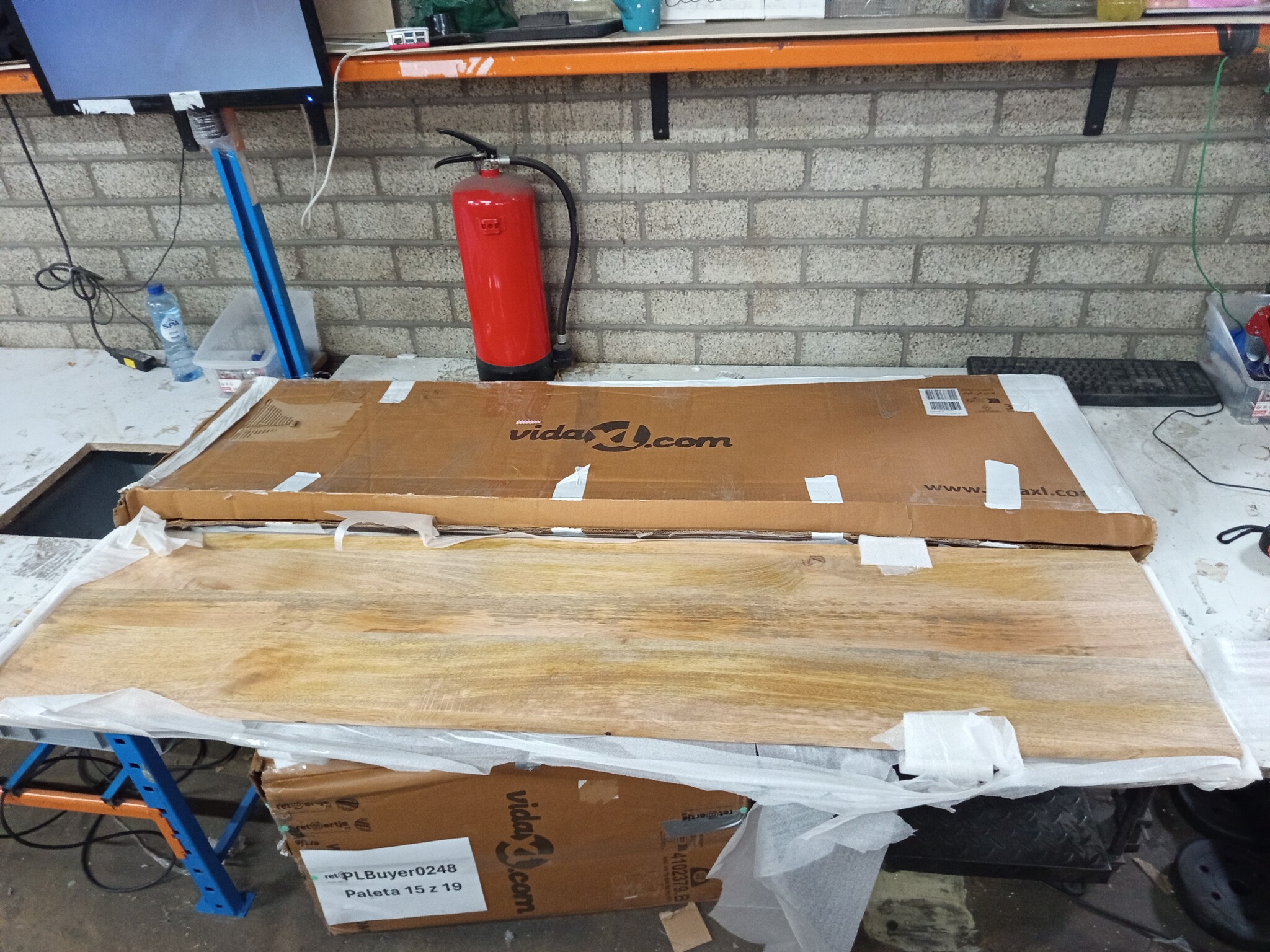 vidaXL Tafelblad met natuurlijke rand 160x40x2,5 cm massief mangohout