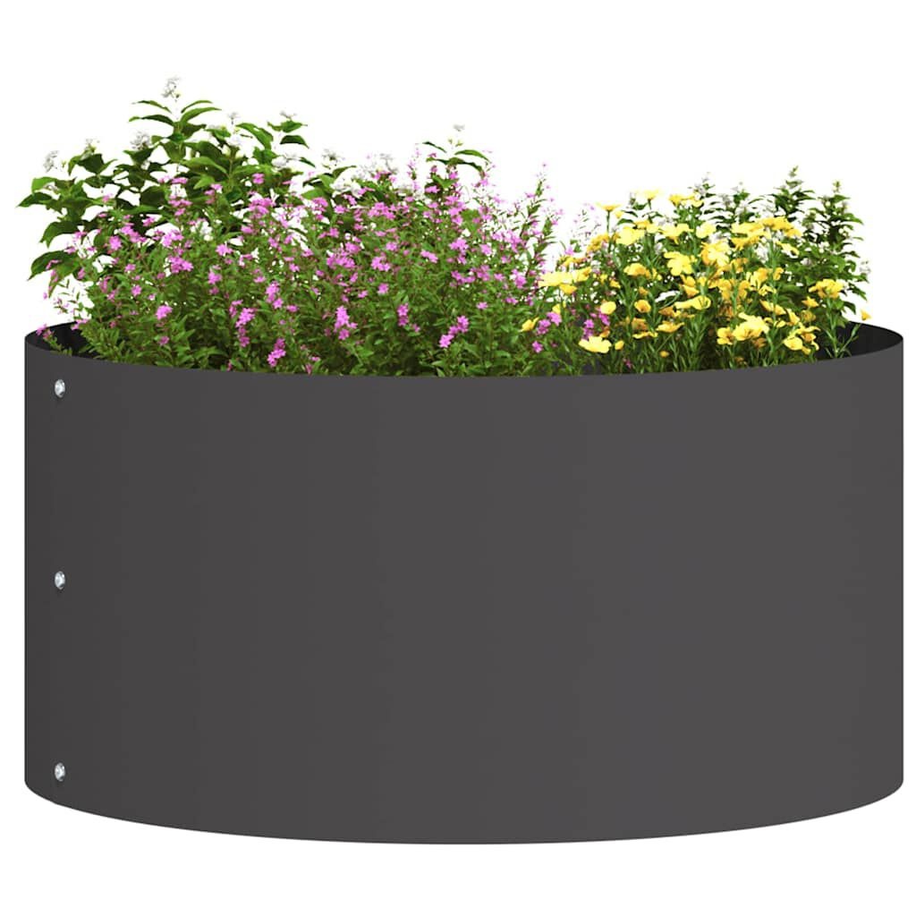vidaXL Tuin Bloempot Zwart 40 x 40 x 20 cm Staal