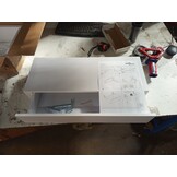 vidaXL Wandschap met lade 60x23,5x10 cm MDF wit