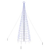 vidaXL LED Kerstboom met 800 LED met grondpennen Blauw 400 cm IJzer