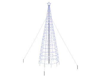 vidaXL LED Kerstboom met 800 LED met grondpennen Blauw 400 cm IJzer