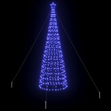 vidaXL LED Kerstboom met 800 LED met grondpennen Blauw 400 cm IJzer