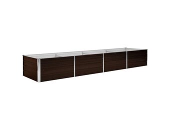 vidaXL Plantenbak verhoogd 320x80x45 cm gegalvaniseerd staal bruin