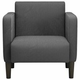 vidaXL Fauteuil met armleuningen 54 cm corduroy stof donkergrijs