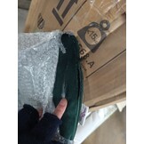 vidaXL Schommelstoel met voetenbank fluweel donkergroen