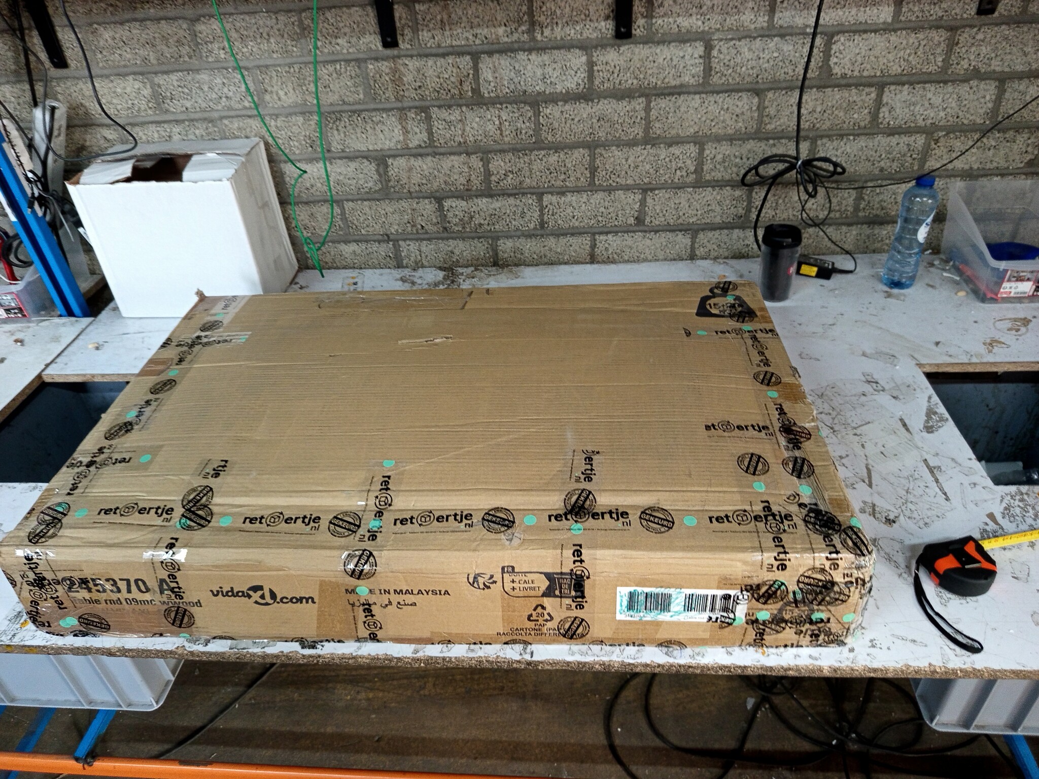 vidaXL Eettafel Rond Inklapbaar MDF Wit - 55% Korting!