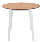 vidaXL Eettafel Rond Inklapbaar MDF Wit - 55% Korting!